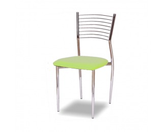 Jedálenská stolička Zaira TC-366 - zelená ekokoža / chróm