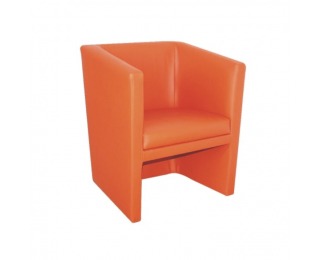 Konferenčné kreslo Mango - oranžová ekokoža