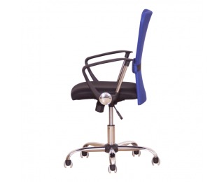 Kancelárska stolička s podrúčkami Aex - čierna / modrá