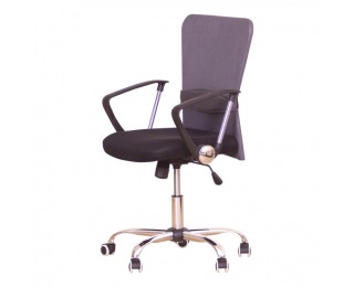 Kancelárska stolička s podrúčkami Aex - čierna / sivá