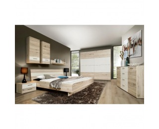 Posteľový rám Valeria 180 - dub pieskový / biela