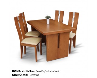 Jedálenský stôl Cidro - čerešňa