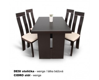 Jedálenský stôl Cidro - wenge