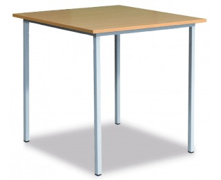 Klubový stôl zo štvorcového profilu 06-076 30 160x80 cm - svetlosivá / buk