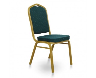 Konferenčná stolička Zina - zelená / zlatá