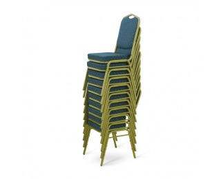 Konferenčná stolička Zina - zelená / zlatá