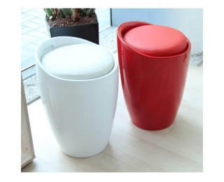 Taburetka s úložným priestorom Dalila - červená