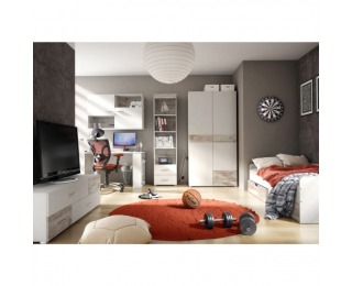 Šatníková skriňa Drago JU-02 2D - biela / dub canyon Šatníková skriňa Drago JU-02 2D - biela / dub canyon