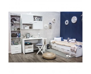 PC stolík Drago JU-14 - biela / dub canyon