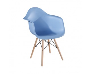 Jedálenská stolička Damen - modrá / buk