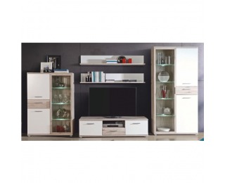 TV stolík Valeria 14 - dub pieskový / biela