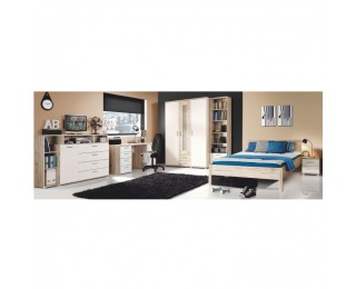 Posteľový rám Valeria 180 - dub pieskový / biela