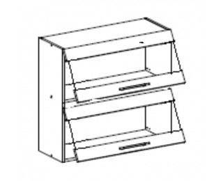 Horná kuchynská skrinka Fabiana W-80K2S - dub sonoma / biela