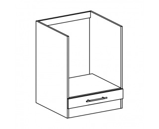 Kuchynská skrinka na sporák Fabiana S-60KU - dub sonoma / biela