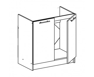 Drezová kuchynská skrinka Fabiana S-80ZL - dub sonoma / biela
