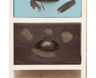 Komoda Alfi 3 - sivá / kombinácia farieb