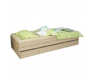 Jednolôžková posteľ s úložným priestorom Matiasi 90 - dub sonoma
