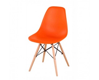 Jedálenská stolička Cinkla PC-015 - oranžová / buk