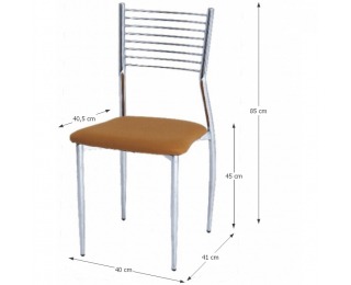 Jedálenská stolička Zaira TC-366 - hnedá látka / chróm