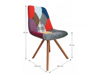 Jedálenská stolička Kima Typ 2 - vzor patchwork
