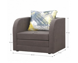 Rozkladacie kreslo Reno - sivá