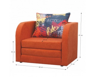 Rozkladacie kreslo Reno - oranžová