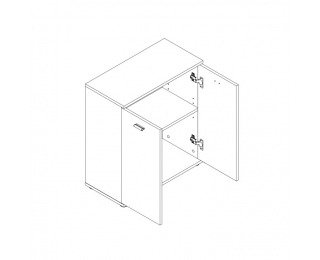 Dvojdverová komoda Nena 1 - dub sonoma