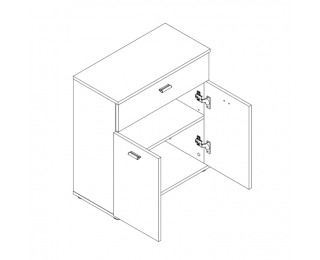 Dvojdverová komoda Nena 2 - buk