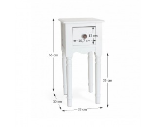 Toaletný stolík Hansel 1 - biela