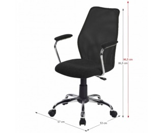 Kancelárska stolička s podrúčkami BST 2003 - čierna