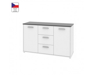 Dvojdverová komoda Zara 23 - biela / čierna