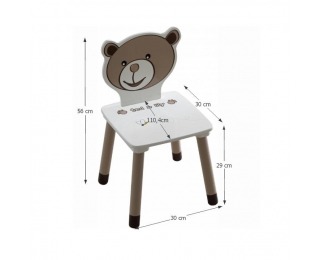 Detská stolička Puff 234551 - čokoládová / biela Detská stolička Puff 234551 - čokoládová / biela
