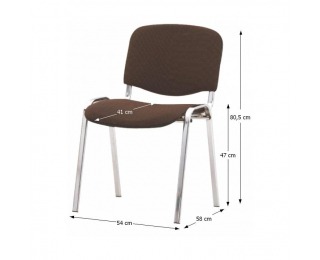Konferenčná stolička Iso - chróm / hnedá