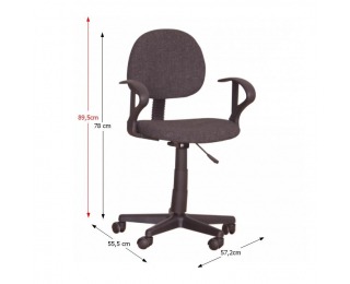 Kancelárska stolička s podrúčkami TC3-227 - čierna