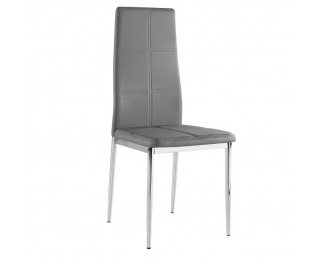Jedálenská stolička Lera - sivá / chróm