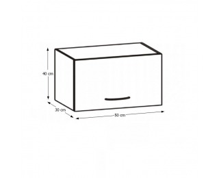 Horná kuchynská skrinka Cyra New GO-50 - dub sonoma / biela