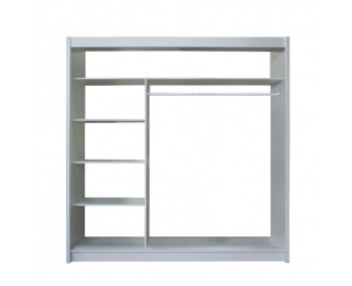 Šatníková skriňa s posuvnými dverami Merina 203 2D - dub sonoma / sivá Šatníková skriňa s posuvnými dverami Merina 203 2D - dub sonoma / sivá