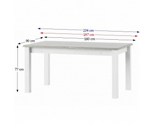 Rozkladací jedálenský stôl Liona LM 88 - biela