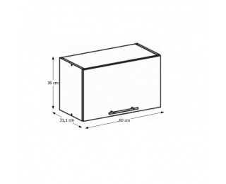 Horná kuchynská skrinka Monda W60OK - dub sonoma / biela