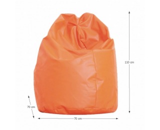 Sedací vak Bag-Vak - oranžová ekokoža