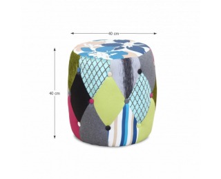 Taburetka Dema - vzor patchwork