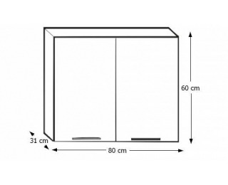 Horná kuchynská skrinka Irys G-80 - dub sonoma / biela