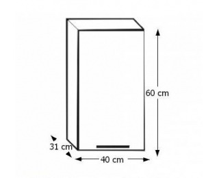 Horná kuchynská skrinka Irys G-40 L - dub sonoma / biela
