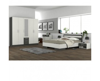 Posteľový rám Greyline 160 - biela / grafit