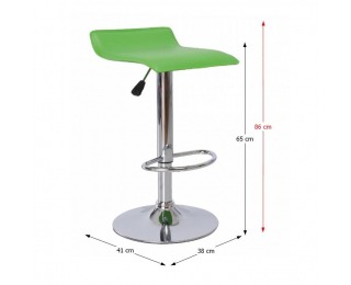 Barová stolička Laria - zelená / chróm