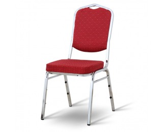 Konferenčná stolička Lejla New - červená / chróm
