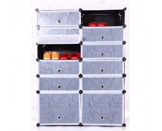 Botníkový organizér Bekim Typ 2 - čierna Botníkový organizér Bekim Typ 2 - čierna