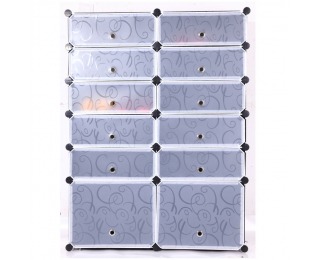 Botníkový organizér Bekim Typ 2 - čierna Botníkový organizér Bekim Typ 2 - čierna