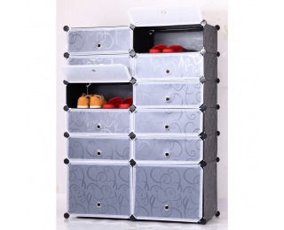 Botníkový organizér Bekim Typ 2 - čierna Botníkový organizér Bekim Typ 2 - čierna