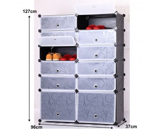 Botníkový organizér Bekim Typ 2 - čierna Botníkový organizér Bekim Typ 2 - čierna